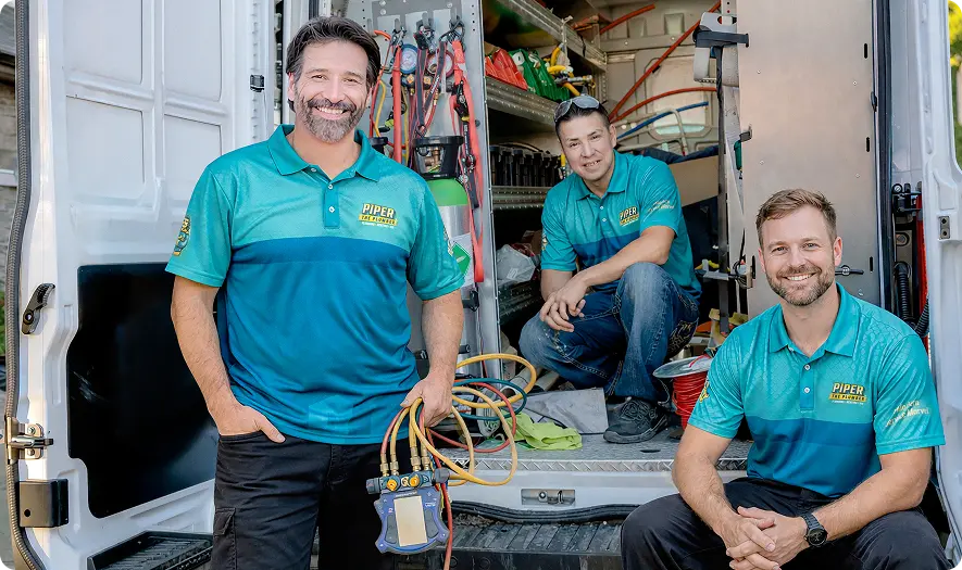 Experienced Alberta plumbing technician inside a plumbing supply warehouse